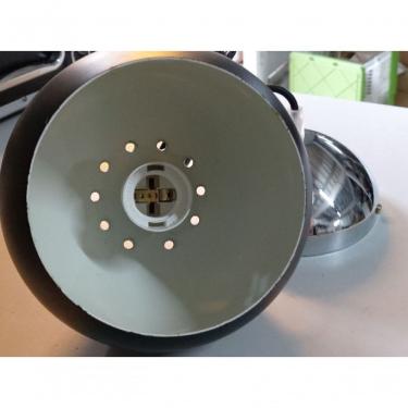 Imagem de Pendente Oval Preto Branco Em Alumínio Produto Preto