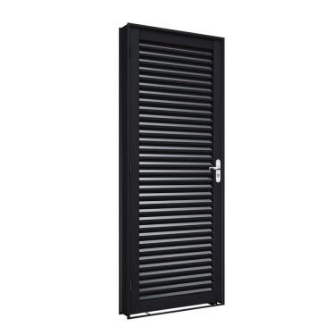 Imagem de Porta De Aço De Giro Laminada 215X86Cm Facilitá Lucasa Preto