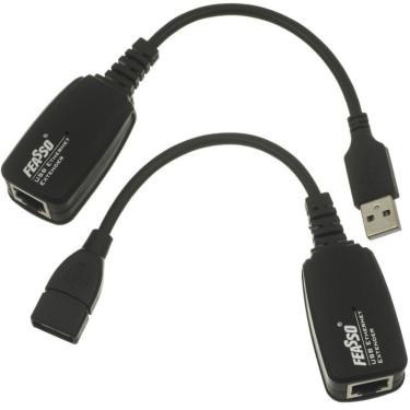 Imagem de Cabo Extensor Usb A Macho Para Usb A Femea Via Rj45 50m