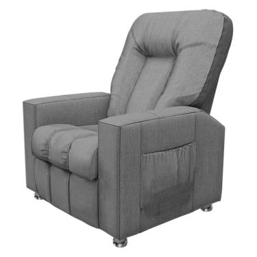 Imagem de Poltrona Do Papai Reclinável Para Cinema Sora Linho Cinza Fh1 - D'rossi