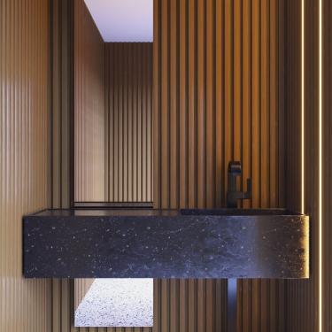 Imagem de Painel Ripado De Poliestireno 10cm X 21mm X 2,85m Wide Canis Marrom