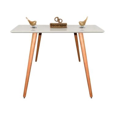 Imagem de Aparador Pés Palito Com Vidro Laqueado 100cm Branco