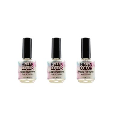 Imagem de Kit Helen Color Removedor De Esmalte Em Gel 15mls Com 3 Un