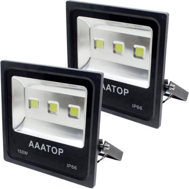 Imagem de Kit 8 Refletor Led Holofote Externo Jardim Muro 150w Branco