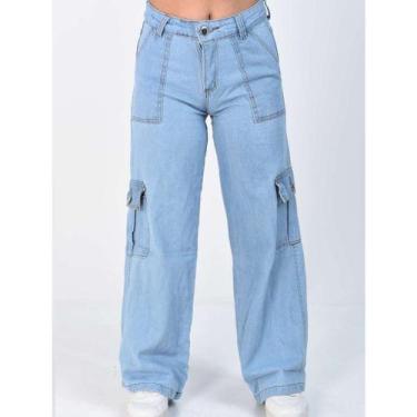 Imagem de Calça Feminina modinha jeans premium 10 ao 16 - NoBrand, Cargo clara, 
