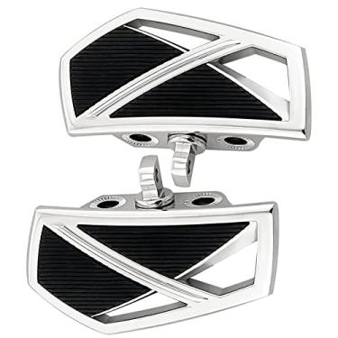 Imagem de FATECIM Apoios Para Pedais De Motocicleta, Pedais, Placas Estrada, Mini-Placas, Piso Motorista E Passageiro, Suporte Masculino Harley Dyna Fat Bob Touring Road Glide Street Sportster 883 Boy Chrome