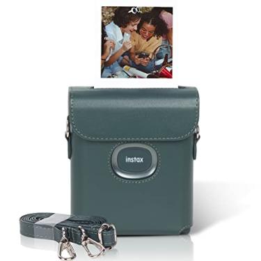 Imagem de Rieibi Capa Fuji Square Link - Protetora Quadrada Para Impressora De Smartphone Instax Com Alça Ombro Verde