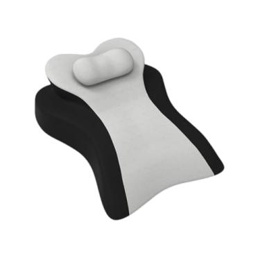 Imagem de IEUDNS Travesseiro de cunha, espuma de memória ergonômica, portátil, para dormir no escritório, suporte para pernas, de bruços, para massagem no peito e, Cinza Claro Cinza Profundo