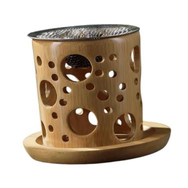 Imagem de Fenteer Incense Burner Decoração Tabela Central peça Presente Ornamento portátil Titular de incenso para o quarto do gabinete de spa da sala de estar de festa, Círculo