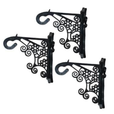 Imagem de Kit 3 Suporte de Parede Mão Francesa 17X10 Reforçado Com Bucha e Paraf