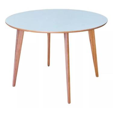 Imagem de Mesa de Jantar Redonda de Madeira Dina com 3 Opções de Cores e Tamanho