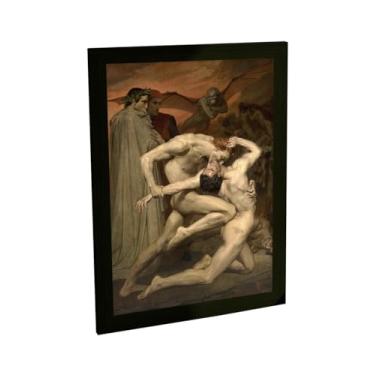 Imagem de Quadro Decorativo Pintura Dante E Virgílio No Inferno Bouguereau Decoração Poster Quarto Sala