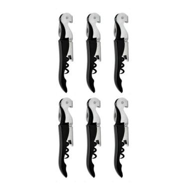 Imagem de Kit 6 Saca Rolha Abridor Vinhos Garrafa Profissional Baccani