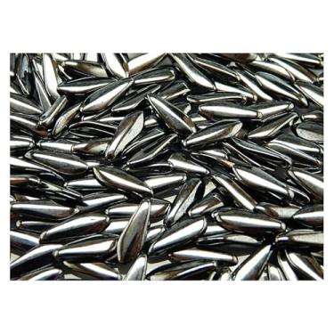 Imagem de 100 contas de adaga 5 x 16 mm, hematita de jato, vidro tcheco