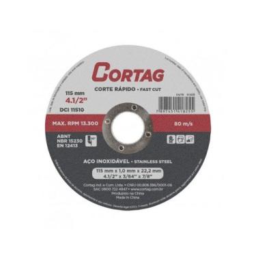 Imagem de Disco Corte Inox Cortag 115Mmx1,0Mx22,22Mm Blister