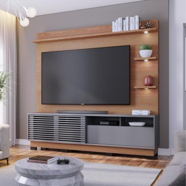 Imagem de Home Para Tv Ate 70 Polegadas Barton Freijo Cinza Fosco