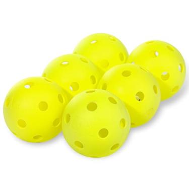 Imagem de Franklin Sports Softballs de plástico – MLB – Inclui 6 bolas para prática de rebatedor ou jogo de beisebol no quintal – Bolas de substituição – Tamanho oficial de beisebol de 90 mm – Amarelo