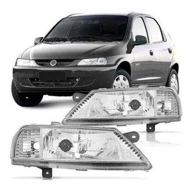 Imagem de Farol Celta Cromado 1999 2000 2001 2002 2003 2004 2005 2006 Cristal - 