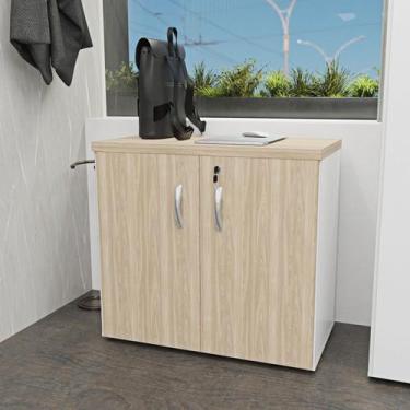 Imagem de Armário para Escritório Multiuso Baixo Fechado 2 Portas 80cm - Netmobi
