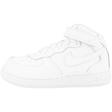 Imagem de Nike Toddlers Force 1 Mid (TD) White/White/White Basketball Shoe 5 Infants US