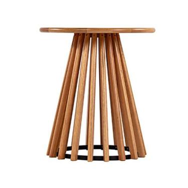 Imagem de Mesa Lateral Dover Redonda Verniz Avelã - 72746 - Sun House