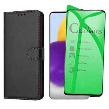 Imagem de Capa Carteira Para Galaxy A72 Capinha Flip Case + Película Cerâmica Premium