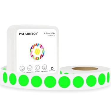 Imagem de PALAIBEIQI Adesivos de ponto de 1/2 polegada, etiquetas adesivas redondas removíveis de 0,5 polegada à prova d'água à prova de óleo para pré-escolares, artesanato, pequenas lojas de varejo
