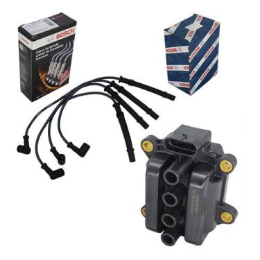 Imagem de Kit Bobina E Cabo De Vela Sandero Logan Clio 1.0 16v Bosch F00099C602 