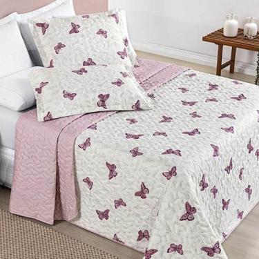 Imagem de Cobre Leito Solteiro Dupla Face Avere 200 Fios Estampado 2 Peças - Bor