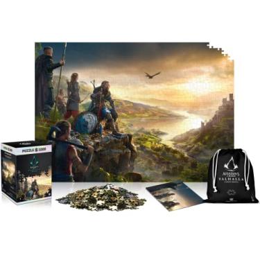 Imagem de Good Loot Assassins Creed Valhalla Vista of England Puzzles Premium Box Sack Poster Computer Game Puzzles para Adolescentes e Adultos Ideias de Lazer Inspirado Jogo de Computador 1000 Peças 68 x 48 cm