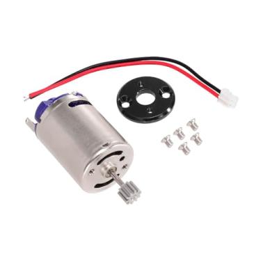 Imagem de Generic Motor de carro RC 27000RPM com engrenagem 10T com suporte escovado 370 para 1/16 C24 C34 1/12 MN78 MN99S modificação DIY RC Crawler, Base Preta