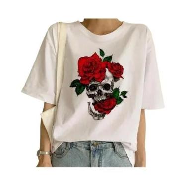 Imagem de Camiseta Feminina Guns N' Roses - Branca - Estilo Punk Rock, BR-M, Q é