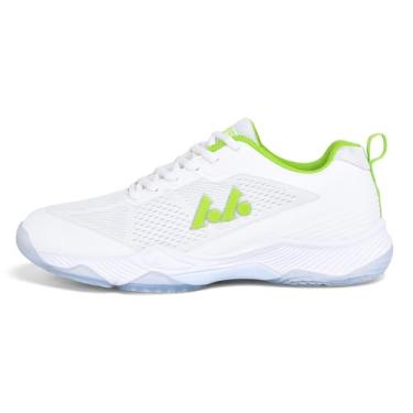 Imagem de LEFUS Sapatos Leves Femininos Light 201 Non-Marking Pickleball - Sapatos De Quadra Para Badminton E Tênis (Branco, 8)