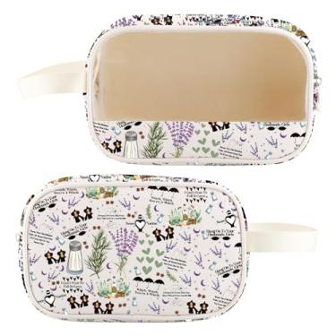 Imagem de WZMPA Bolsa Cosmética Sisters Boticário Presente de Bruxas Mágicas Sal Alecrim Lavanda Amor Maquiagem Bolsa com Zíper Midnight Margaritas Merchandise, Sisters Apothecary-CMB, Bolsa cosmética