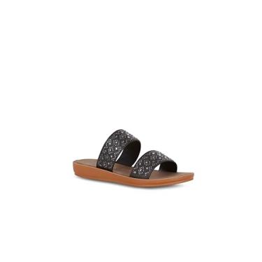 Imagem de Harborsides Sandália feminina de cunha – Confortável plataforma aberta com palmilha acolchoada, tamanhos de largura média 6-10, Preto, 40