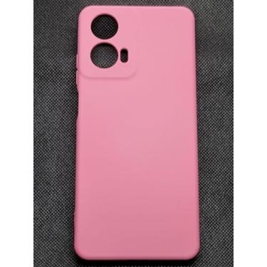 Imagem de Capa Aveludada Silicone Para Moto G24 (Rosa)