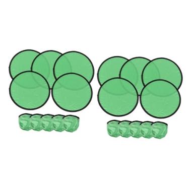 Imagem de Colaxi 10x Ventiladores dobráveis, ventiladores redondos dobráveis para atividades ao ar livre, decoração de viagem e festa, Verde