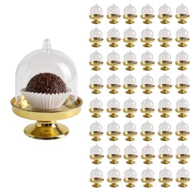 Imagem de Kit 48 Enfeite Mini Cúpula para Doce ou Lembrancinha Festa Casamento Cha Bebe Aniversário 8 x 5,5cm