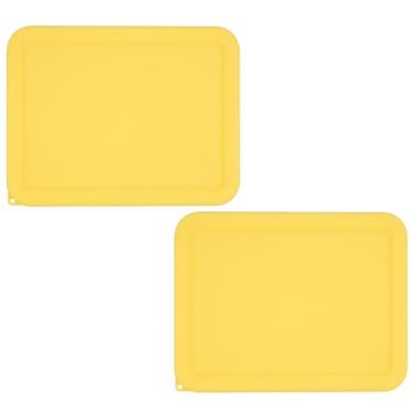 Imagem de Viotiin Tampa de armazenamento retangular de silicone com 6 xícaras de substituição para tigelas de vidro Pyrex 7211-PC (recipiente não incluído) Pacote com 2, pode ir ao micro-ondas, lava-louças e