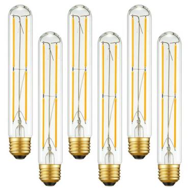 Imagem de Lâmpada LED Arberlic T10 7,3 cm 6W 600lm 2700K E26 regulável, pacote c