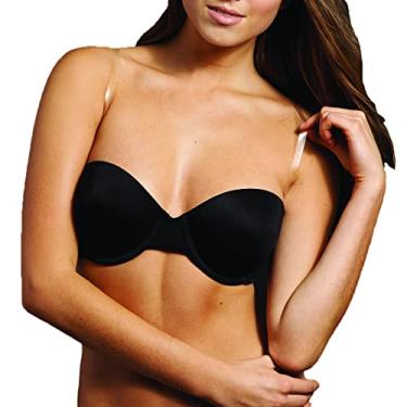 Imagem de Maidenform Sutiã feminino com alças largas de 1,5 cm, Transparente., Tamanho Único