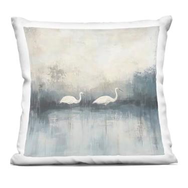 Imagem de Stupell Industries Almofada estampada Still Waters Soft Wings para ambientes internos, 45 x 18 x 45, bege
