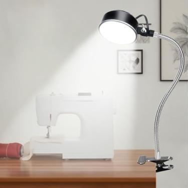 Imagem de WangJiaTai Luminária De Encaixe 20 W, Luz Trabalho Led Com Pescoço Ganso Flexível E Base, Para Ferramentas Oficina, Torno, Bancada, Máquina Costura, Iluminação Industrial, Luzes Brilhantes Pequenas