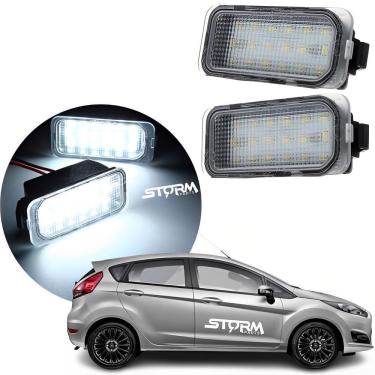Imagem de Kit Luz De Placa Ford New Fiesta Par Lâmpadas Led Cor Branca