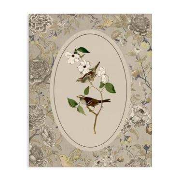 Imagem de Stupell Industries Design de arte de parede em tela neutra Bird & Toile por Radhika Modi, 20 x 16