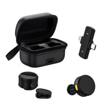 Imagem de Microfone Lapela Sem Fio Duplo Tipo C E Ip Anti Ruído De Ia - Mosa