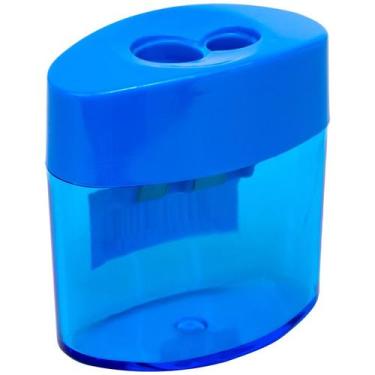 Imagem de Apontador de lápis duplo com depósito e formato oval - YINS BRASIL