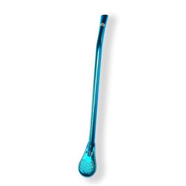 Imagem de Canudo de Inox Chimarrão 22cm - Reutilizável - CAN.U.DO, Azul