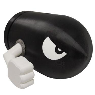 Imagem de Bullet Bill Mario Bala Canhão 3D Geek Porta Objeto Decorativo Cofre 18