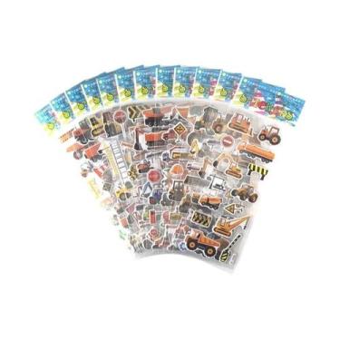 Imagem de Adesivos De PVC 3D De Unicórnio Kawaii Com Bolhas, 12 Folhas/Conjunto 